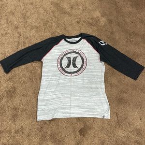 hurley quarter length sleeve tee
